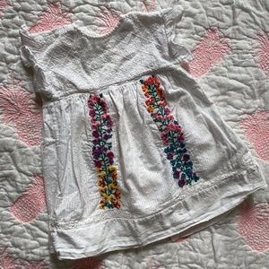 Girls Zara cotton embroidered dress